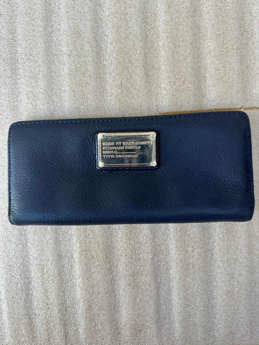 Marc by Marc Jacobs Standard Supply Blue Leather Continental Wallet Workwear